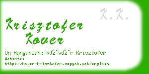 krisztofer kover business card